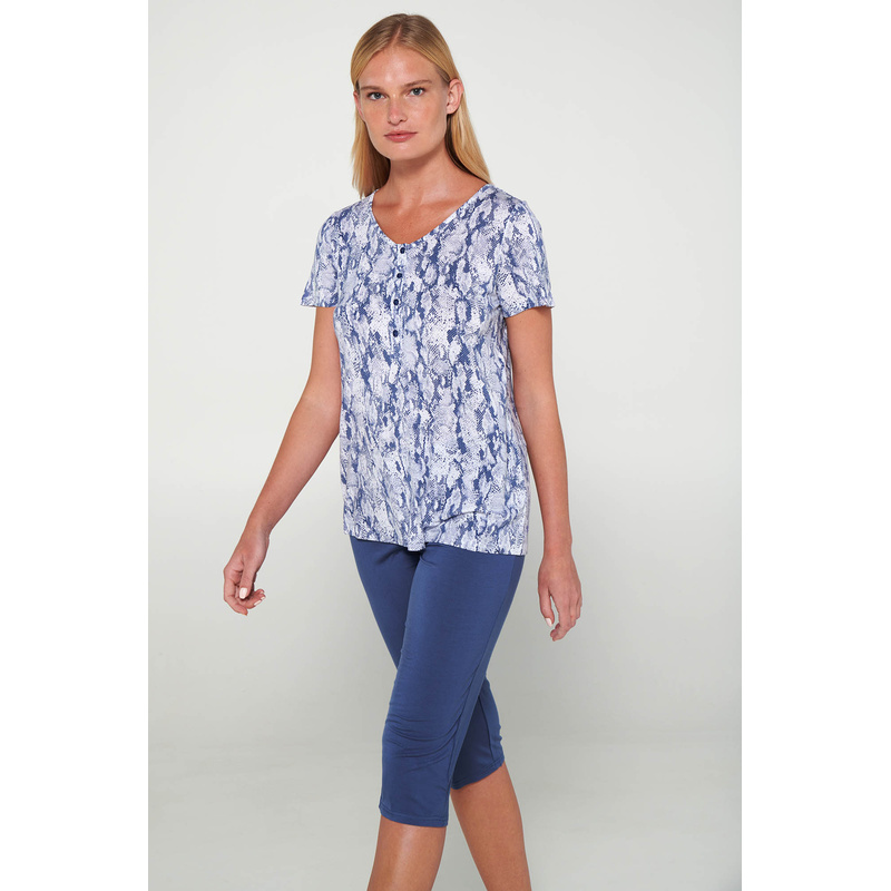 Pyjama Lange Broek en Blue boa