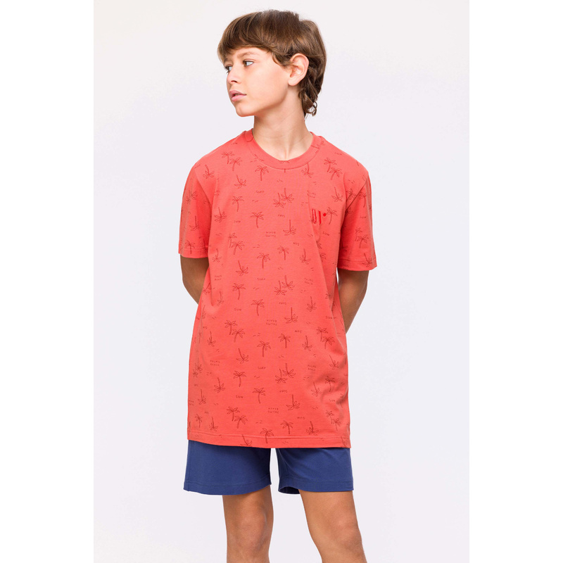 Jongens Pyjama Korte Broek in het Palmbomen 