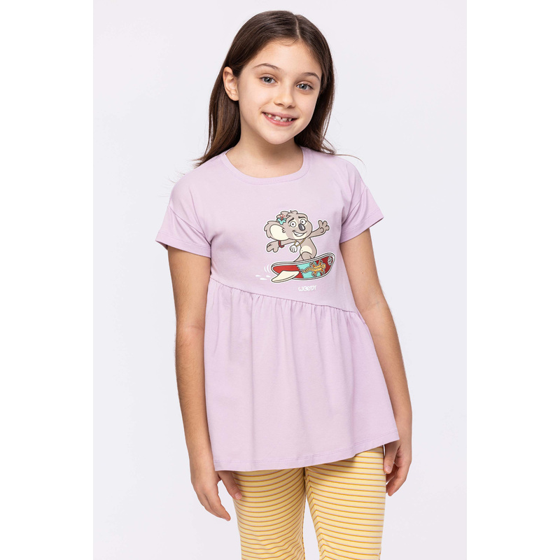 Meisjes Pyjama in het Mauve Meisjes Pyjama in het Mauve