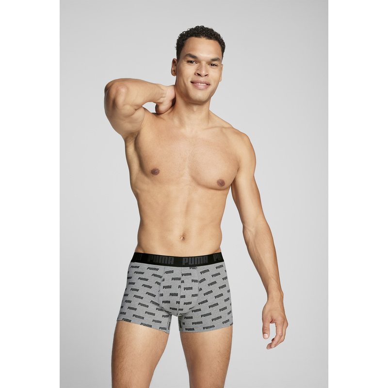 2-pack Boxershorts en Grey melange