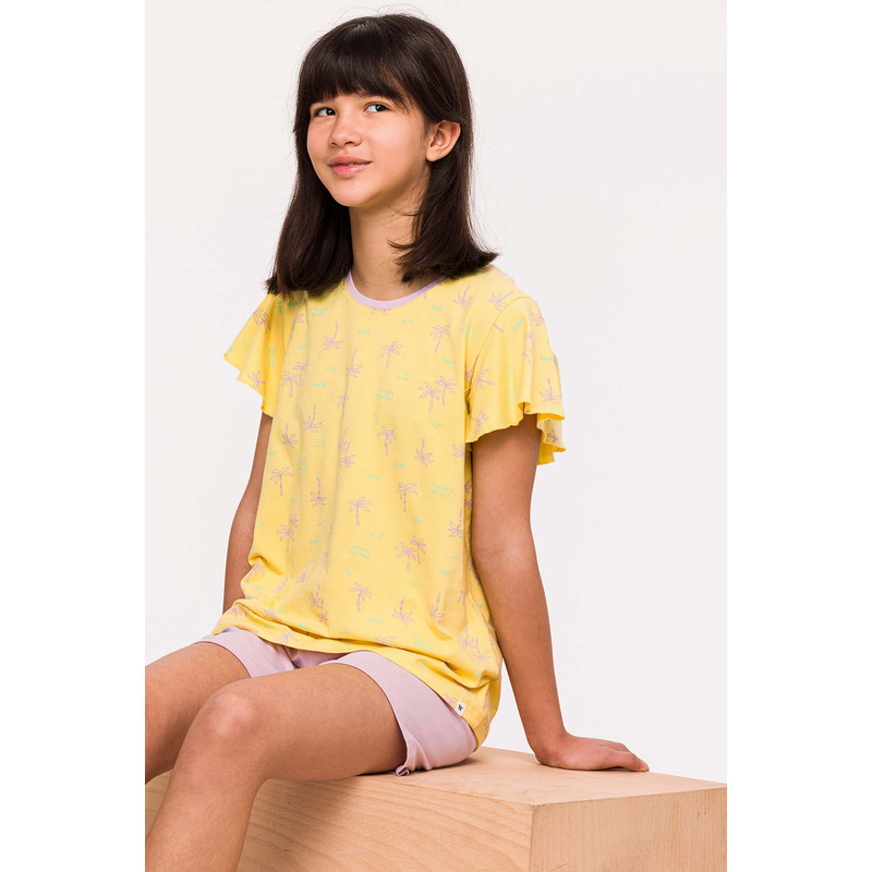 Meisjes Pyjama in het Palmbomen  Meisjes Pyjama in het Palmbomen