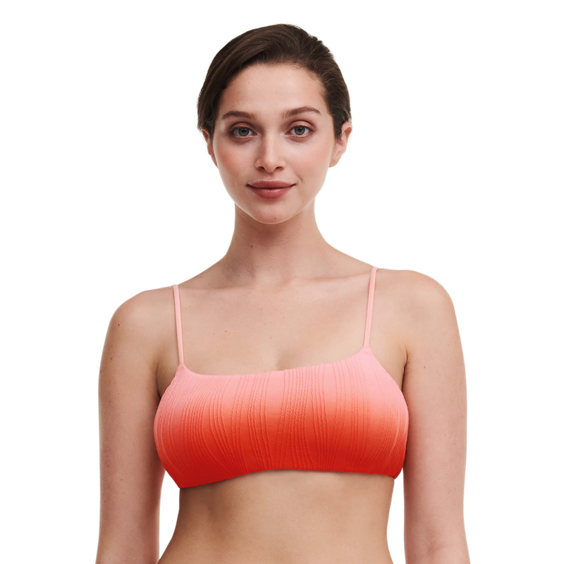 Bikinitop en Orange tie and dye