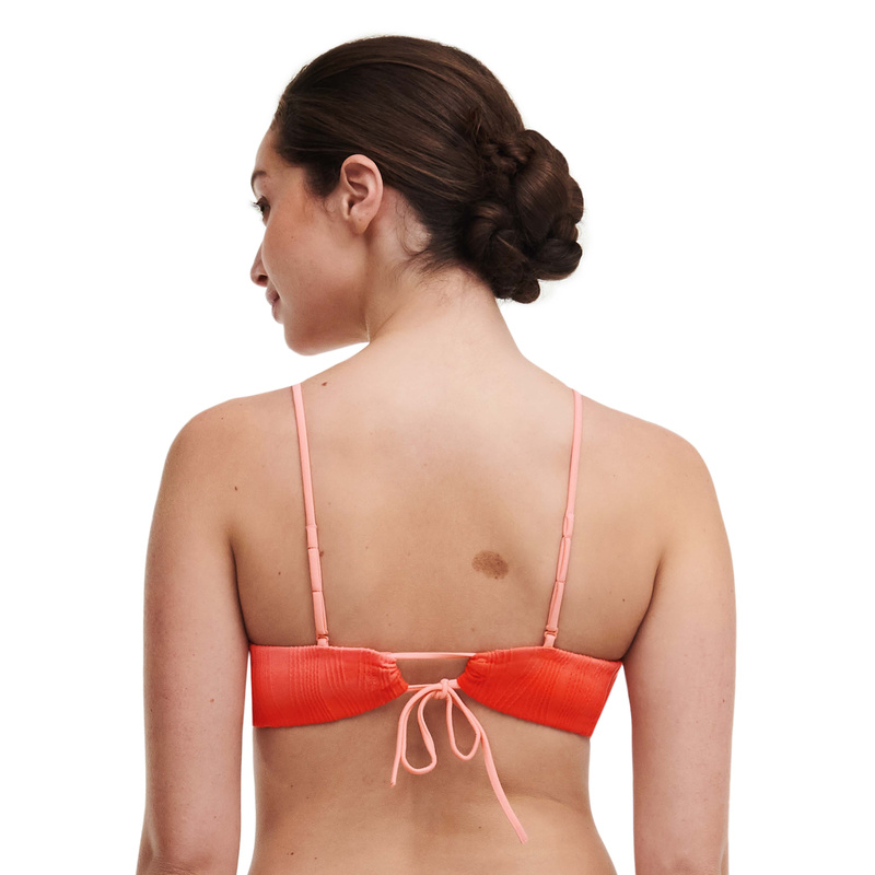 Bikinitop en Orange tie and dye