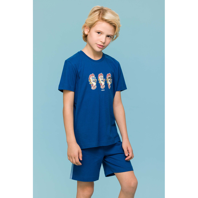 Jongens Pyjama Korte Broek in het Donkerblauw