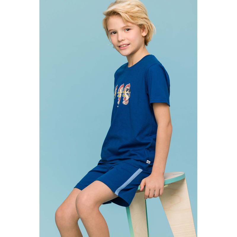 Jongens Pyjama Korte Broek in het Donkerblauw