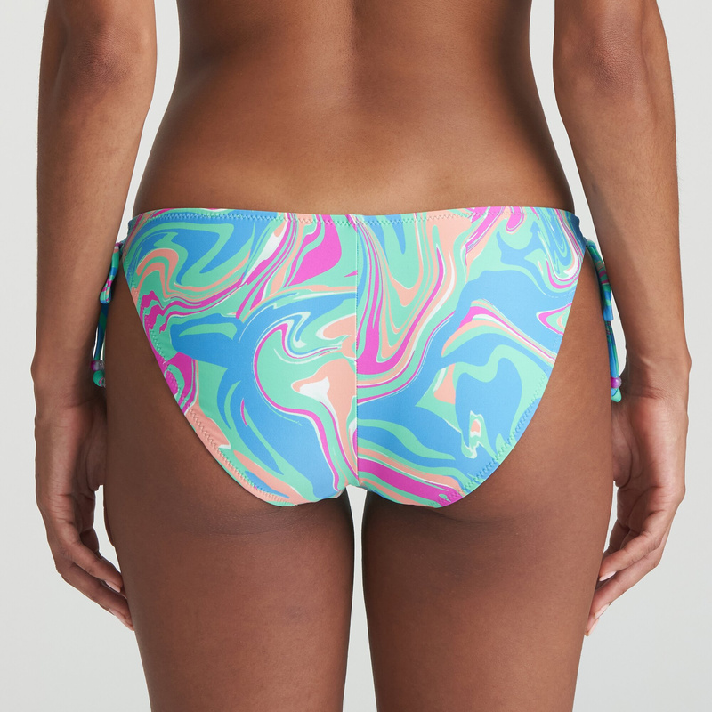 Bikini Heupslip Met Koordjes in het Ocean swirl