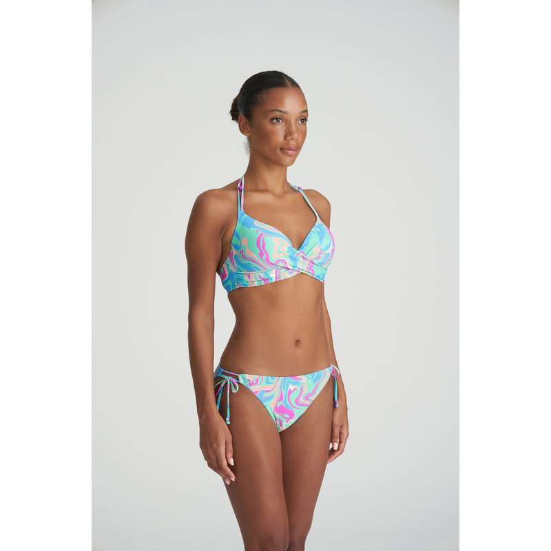 Bikini Heupslip Met Koordjes in het Ocean swirl
