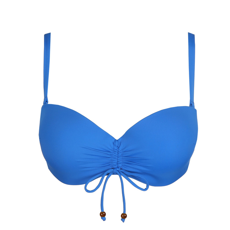 Voorgevormde Strapless Bikinitop en Blue mistral