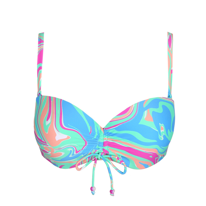 Voorgevormde Strapless Bikinitop in het Ocean swirl