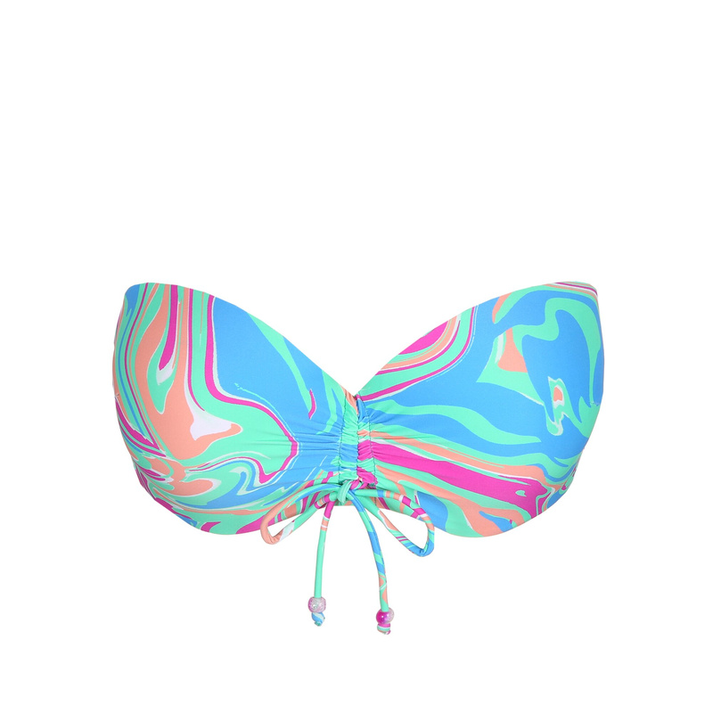 Voorgevormde Strapless Bikinitop in het Ocean swirl