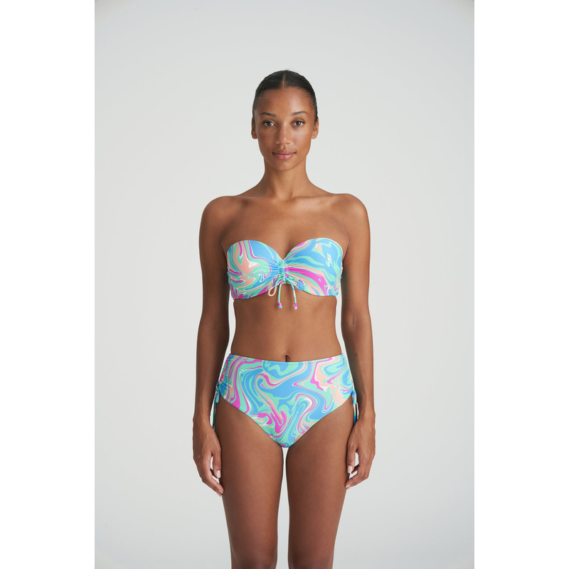 Voorgevormde Strapless Bikinitop in het Ocean swirl