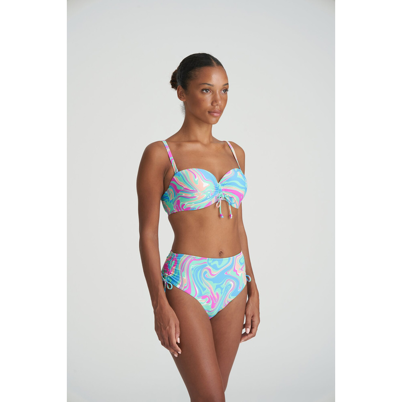 Voorgevormde Strapless Bikinitop in het Ocean swirl