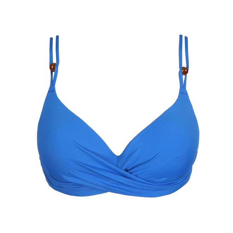 Voorgevormde Plunge Bikinitop en Blue mistral