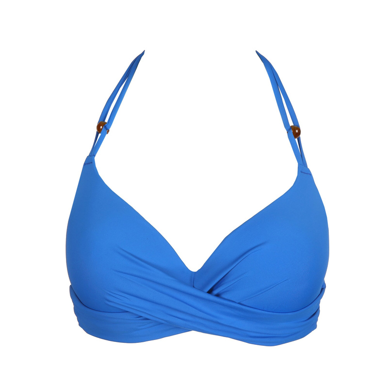 Voorgevormde Plunge Bikinitop in het Blue mistral Voorgevormde Plunge Bikinitop in het Blue mistral