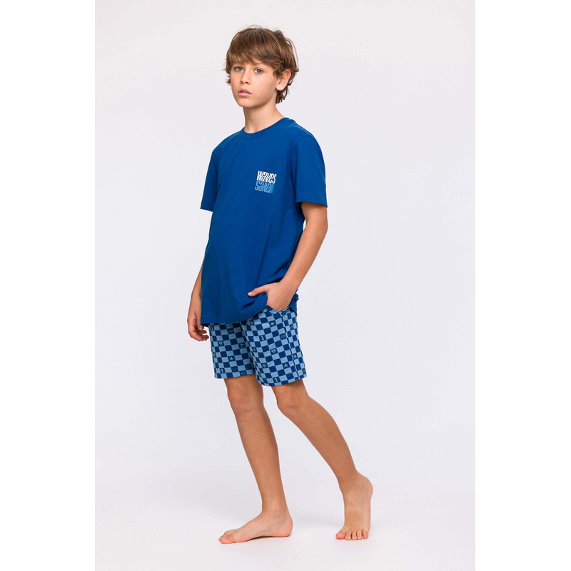 Jongens Pyjama Korte Broek in het Donkerblauw