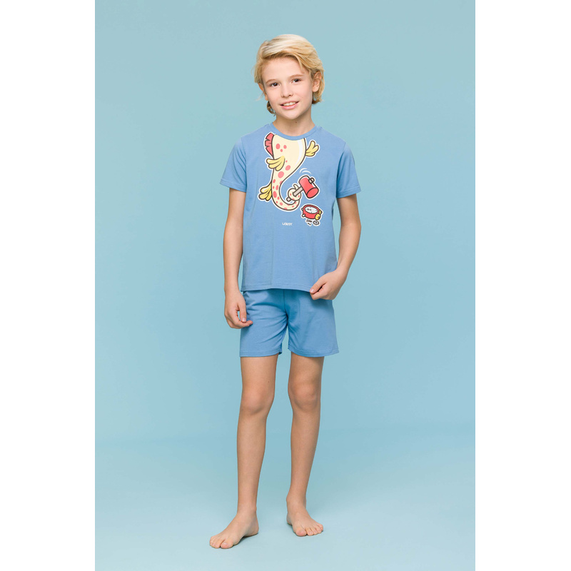 Jongens Pyjama Korte Broek in het Blauw