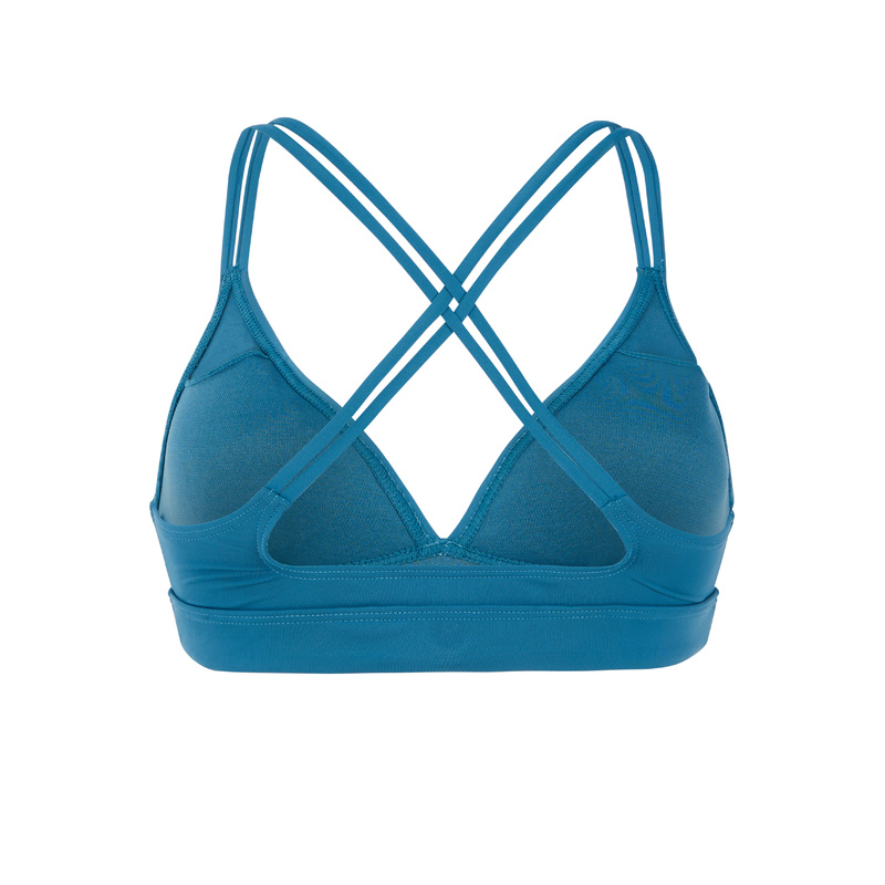 Triangel Bikinitop in het Raku blue