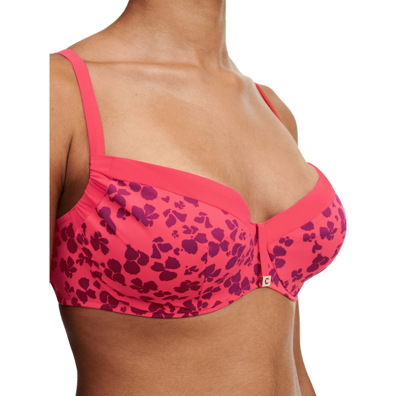 Bikinitop Met Beugel in het Hibiscus