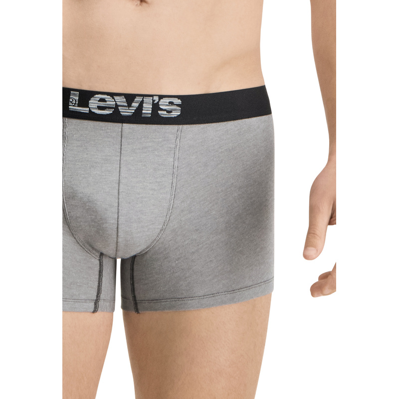 2-pack Boxershorts in het Grey/black
