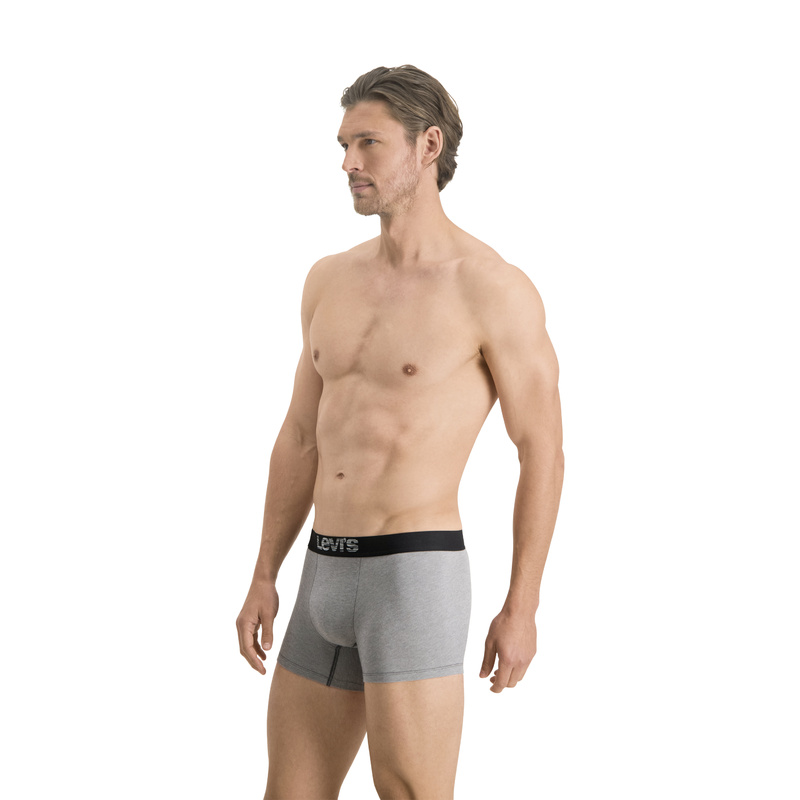 2-pack Boxershorts in het Grey/black