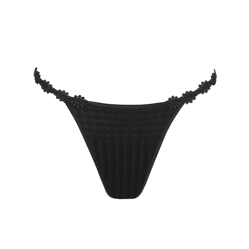 Avero Lage Taille String en Noir
