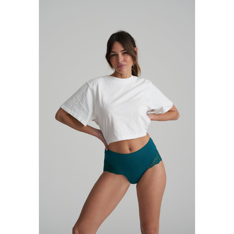 Corrigerende Tailleslip In Kant in het Jasper green Corrigerende Tailleslip In Kant in het Jasper green