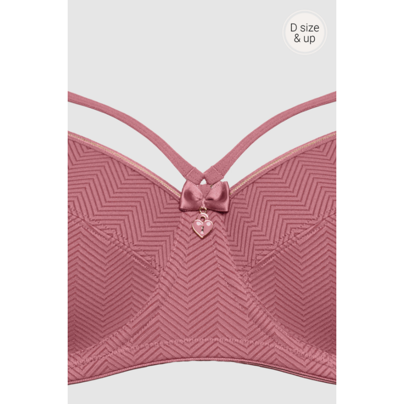 Niet-voorgevormde Balconette Bh en Rose and gold pink Niet-voorgevormde Balconette Bh en Rose and gold pink