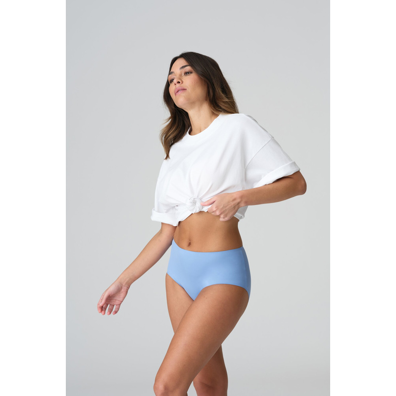 Tailleslip in het Santorini blue