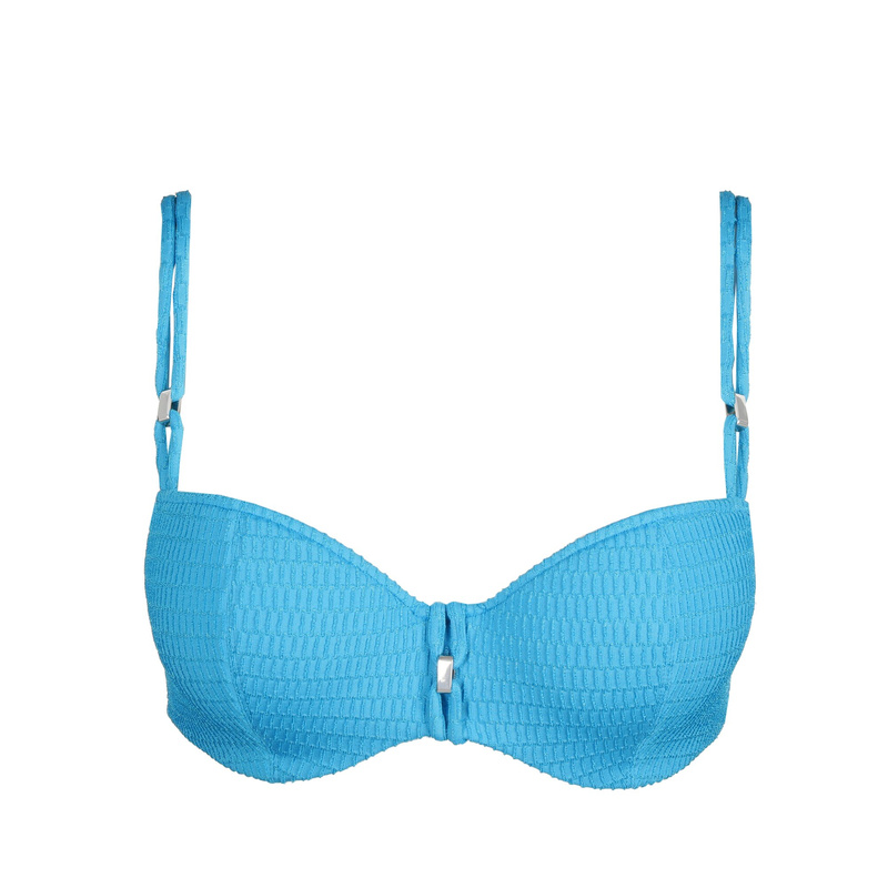 Voorgevormde Balconette Bikinitop in het Sea breeze