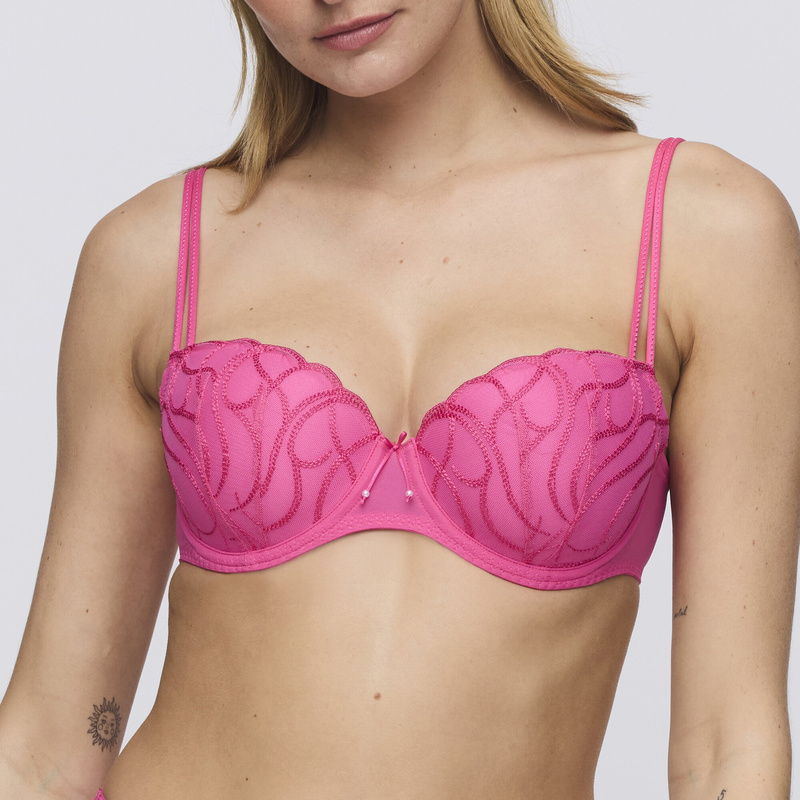 Voorgevormde Balconette Bh en Hollywood pink