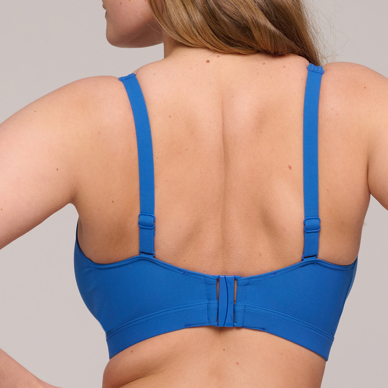 Triangel Bikinitop en Delphinium cheer blue