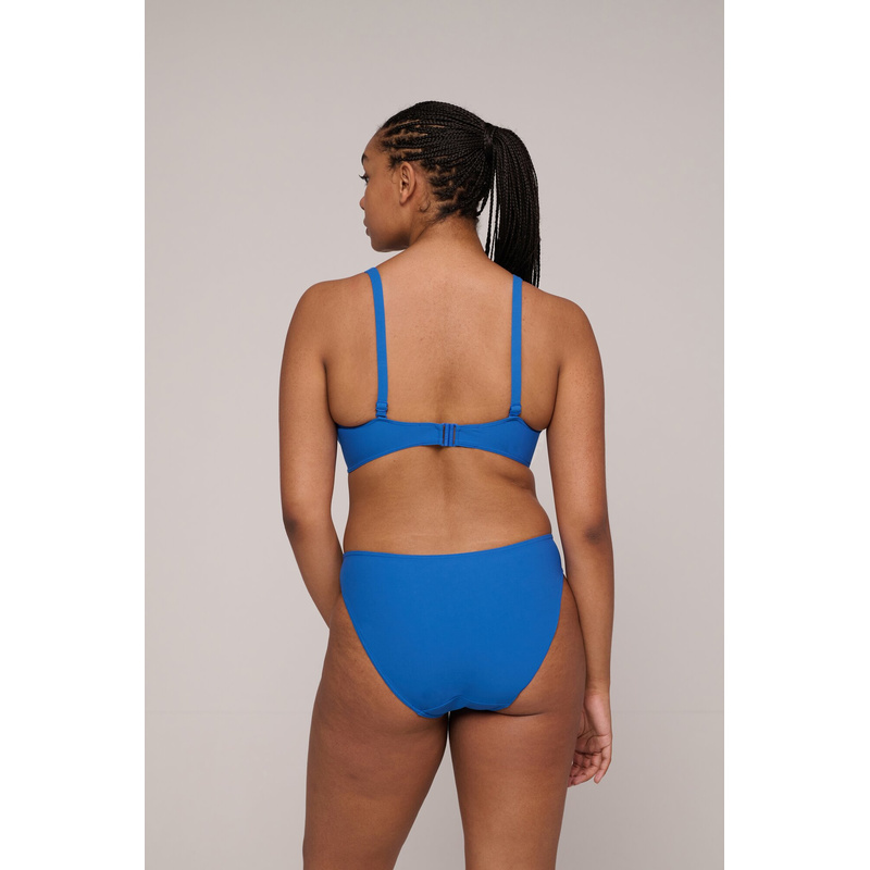 Voorgevormde Plunge Bikinitop en Delphinium cheer blue