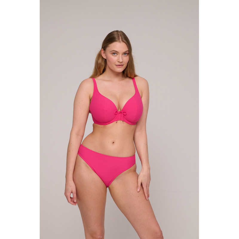 Voorgevormde Plunge Bikinitop in het Dragon fruit