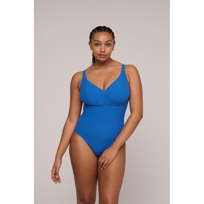 Plunge Badpak Zonder Beugels in het Delphinium cheer blue