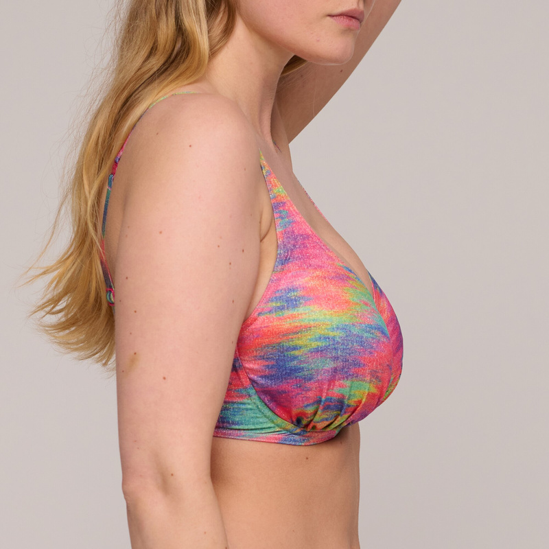 Plunge Bikinitop Halve Mousse Cups en Sunset nile