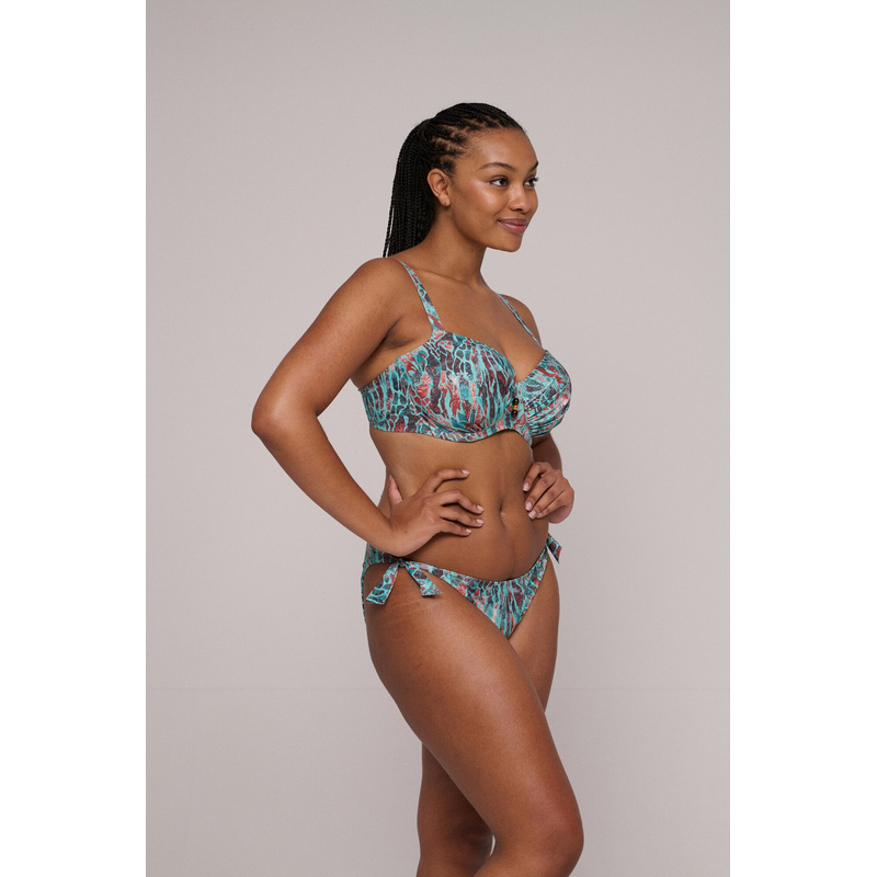 Voorgevormde Balconette Bikinitop en Turquoise seas