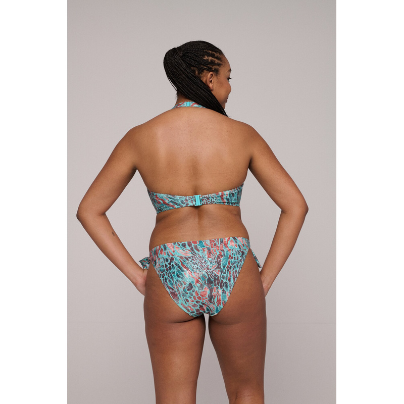 Voorgevormde Balconette Bikinitop en Turquoise seas