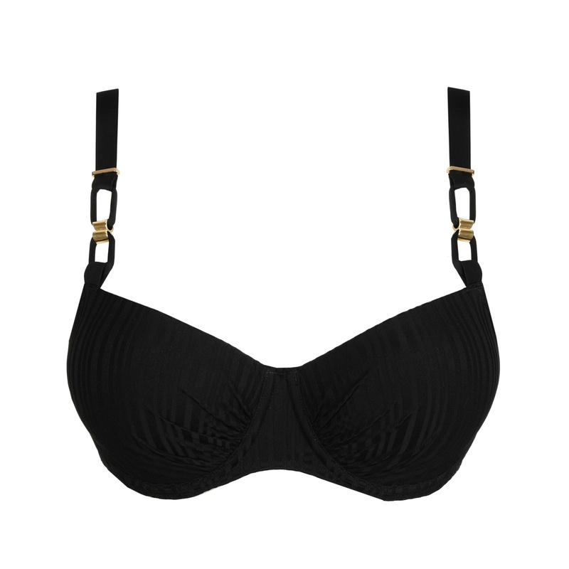 Voorgevormde Balconette Bikinitop en Noir