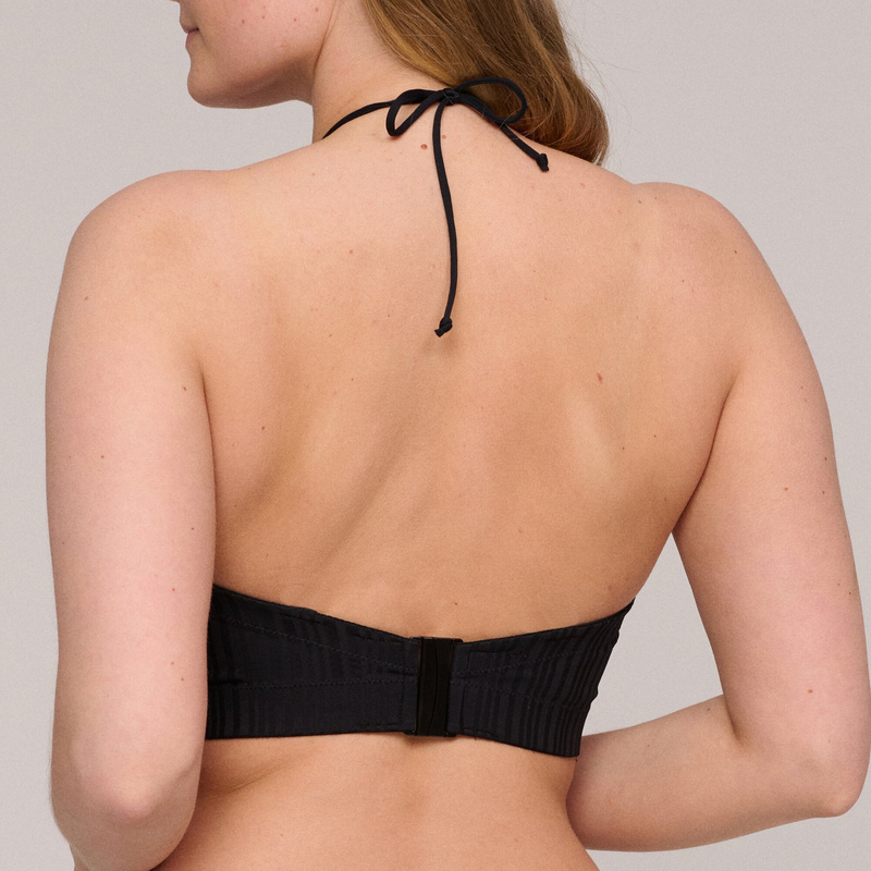 Voorgevormde Strapless Bikinitop en Noir