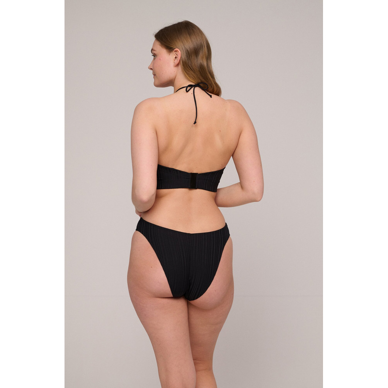 Voorgevormde Strapless Bikinitop en Noir
