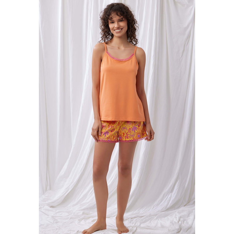 Pyjama Korte Broek en Zacht oranje