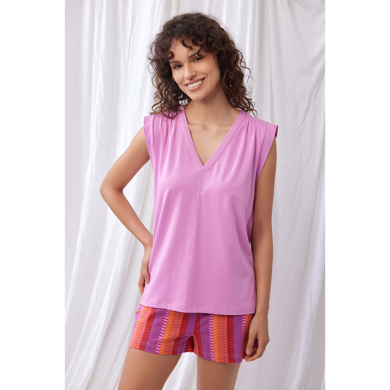 Pyjama Korte Broek en Lila