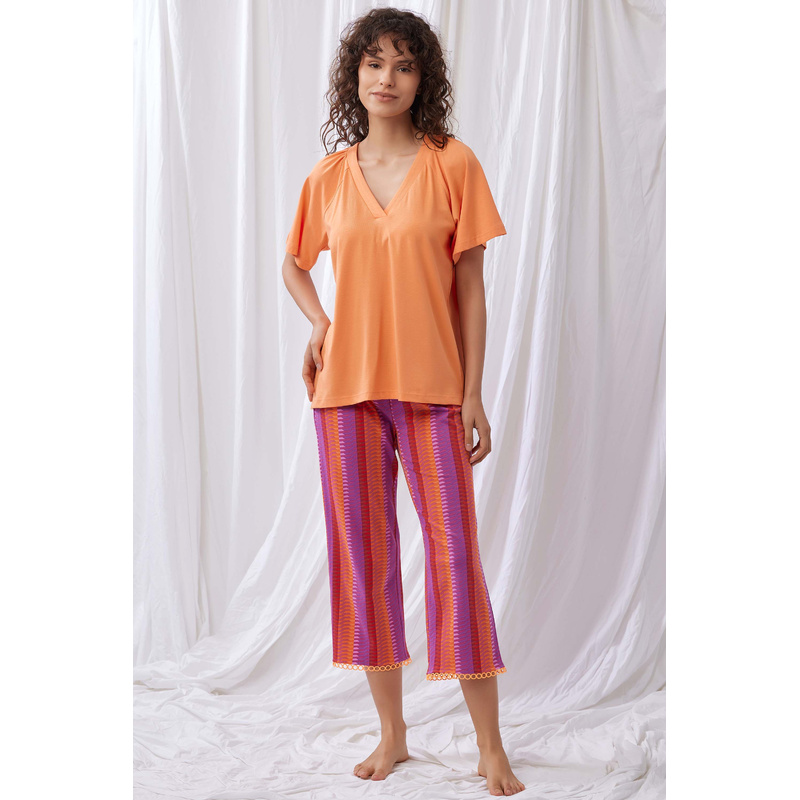 Pyjama Lange Broek en Zacht oranje