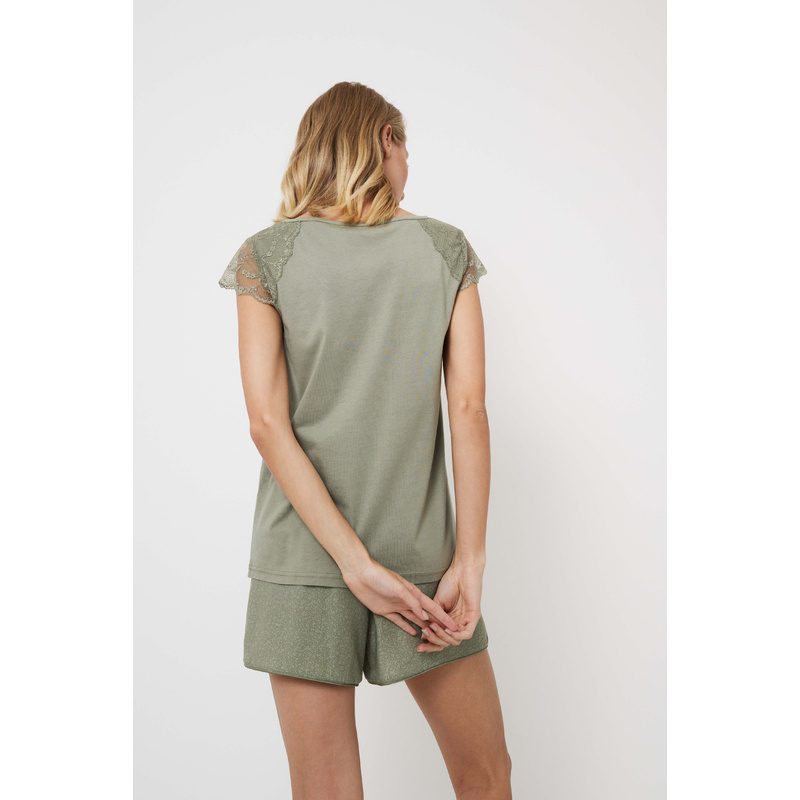 Pyjama Korte Broek en Green