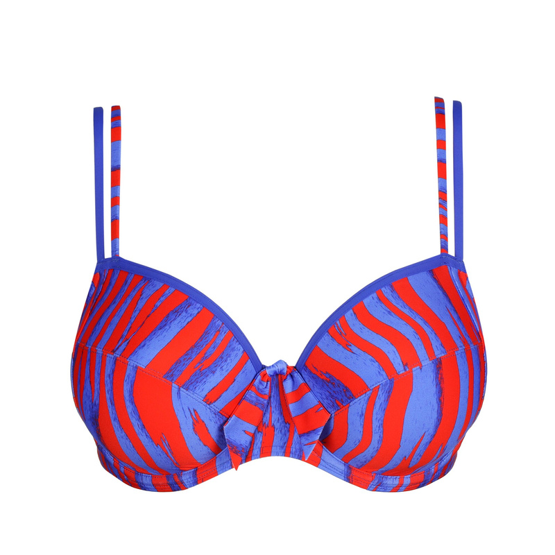 Volle Cup Bikinitop en Wild stripes