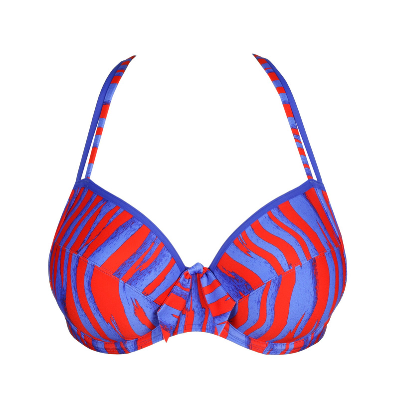 Volle Cup Bikinitop en Wild stripes