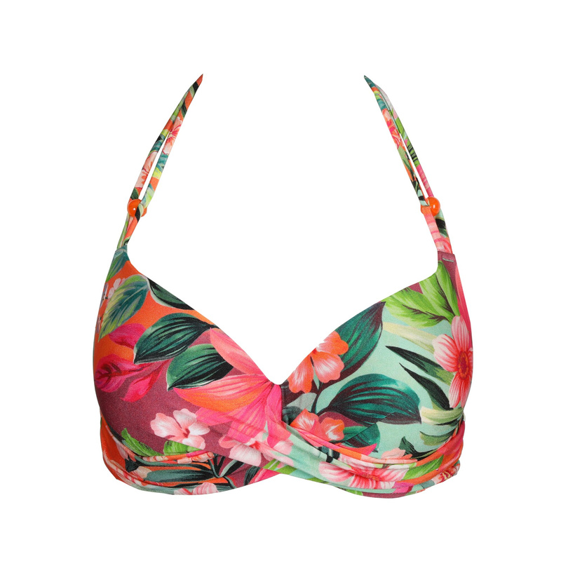 Voorgevormde Plunge Bikinitop en Tropical Sunset