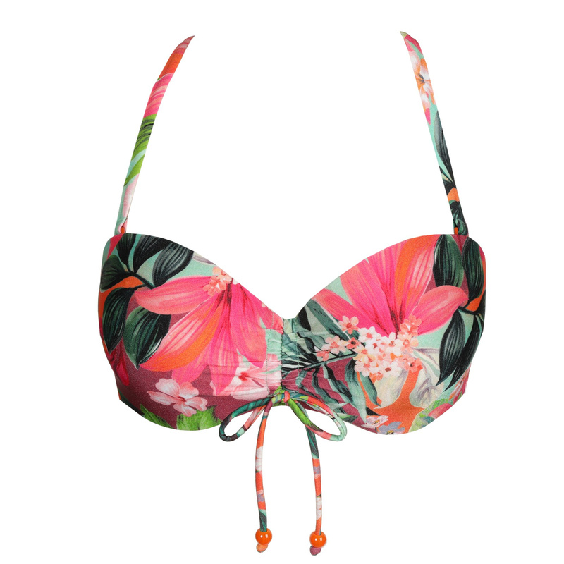 Voorgevormde Strapless Bikinitop en Tropical Sunset