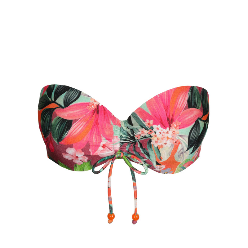 Voorgevormde Strapless Bikinitop en Tropical Sunset
