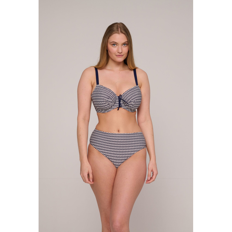 Volle Cup Bikinitop en Water Blue